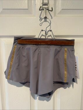 RHONE Gray Skort Shorts with Gold Trim